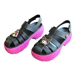 Crocs x Hello Kitty and Friends My Melody and Kuromi Stomp Sandal Size 10